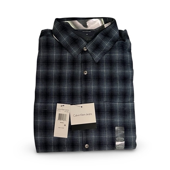Calvin Klein Jeans Men's Brushed Check Shirt - Picture 5 of 5
